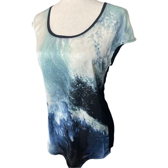 New Trouve Ocean Mystery Cap Sleeve Top S - Picture 2 of 10